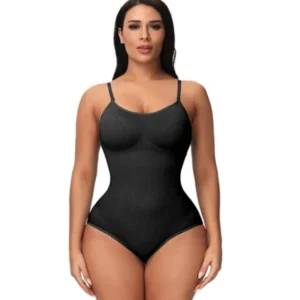 Modelujące body wyszczuplające brzuch i talię Czarny