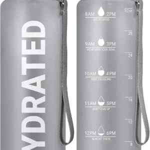 Motywacyjna butelka sportowa 32 oz (950 ml) szczelna Jasnożółty