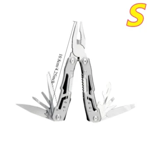 Multitool 14 w 1 ze składanymi szczypcami i nylonową torbą Srebrny