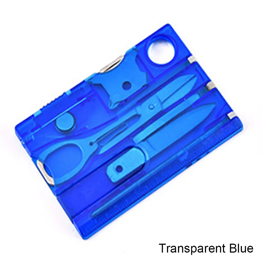 Multitool karta survivalowa 12w1 – narzędzie EDC kieszonkowe Niebieski
