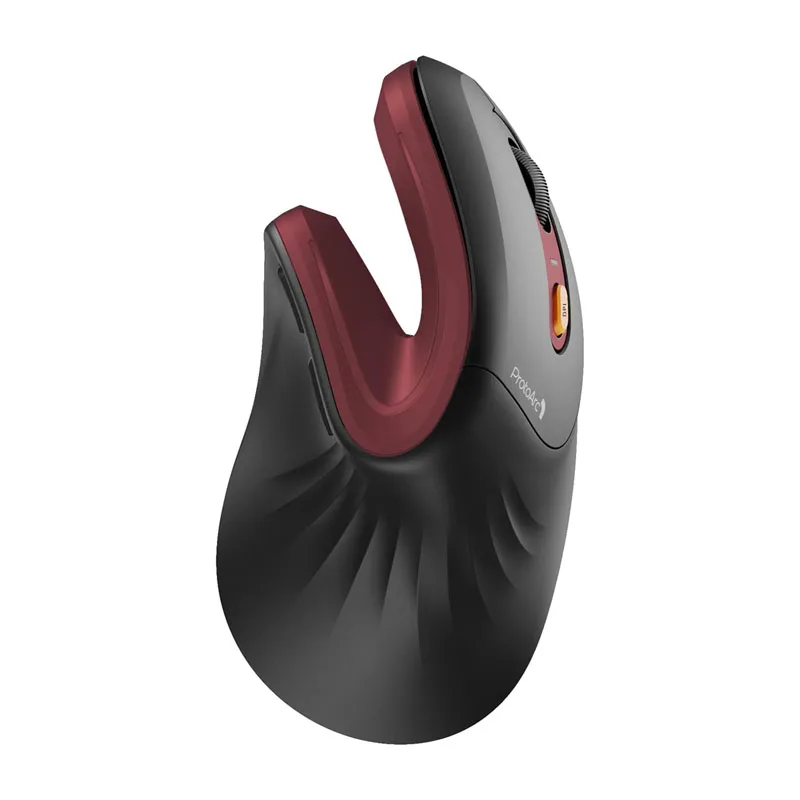 Ergonomiczna mysz pionowa bezprzewodowa ProtoArc EM11 – Bluetooth i 2.4 GHz, ładowana USB Czerwony