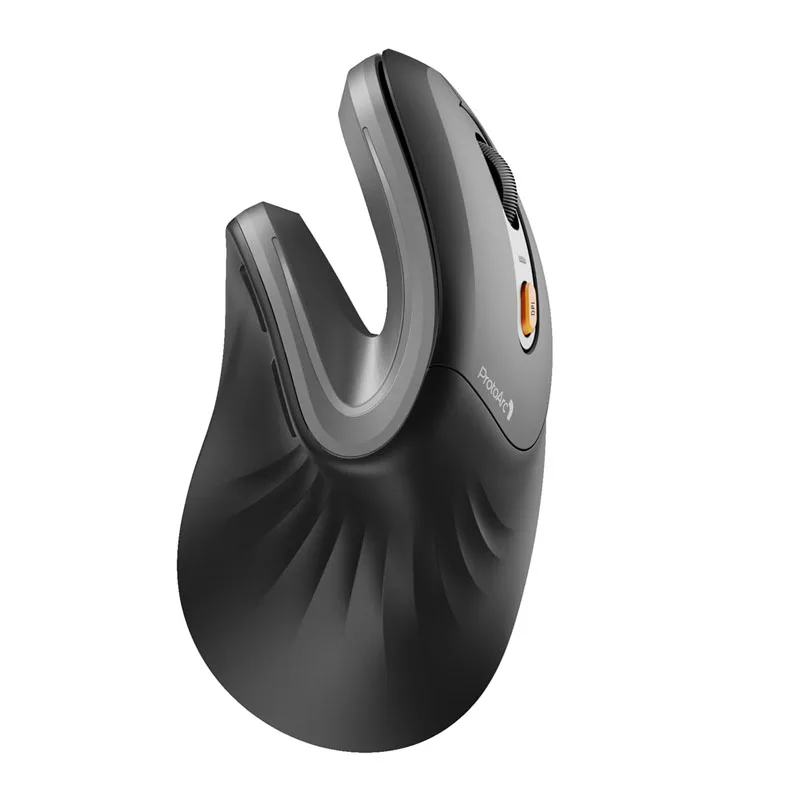 Ergonomiczna mysz pionowa bezprzewodowa ProtoArc EM11 – Bluetooth i 2.4 GHz, ładowana USB Szary