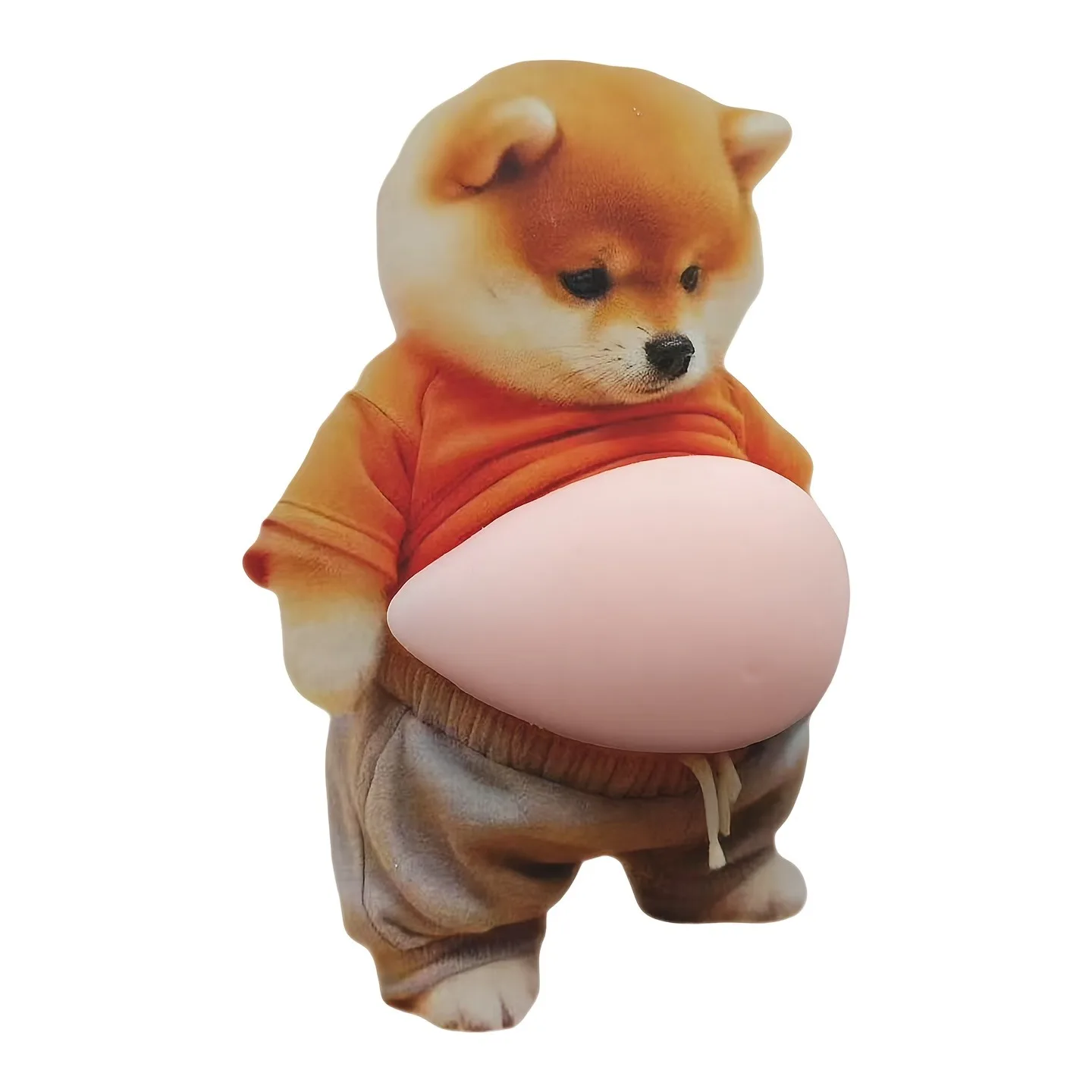Naklejka 3D Shiba Inu - zabawna dekoracja samoprzylepna Róża