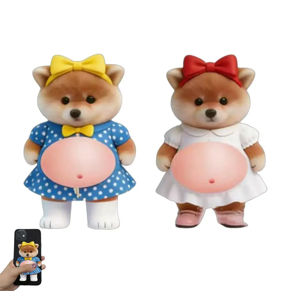 Naklejka 3D pies Shiba Inu – silikonowa dekoracja samoprzylepna Czarny