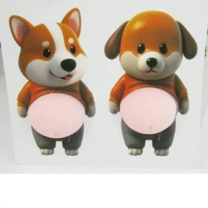 Naklejka 3D szczeniak Shiba Inu na telefon i laptop Czarny