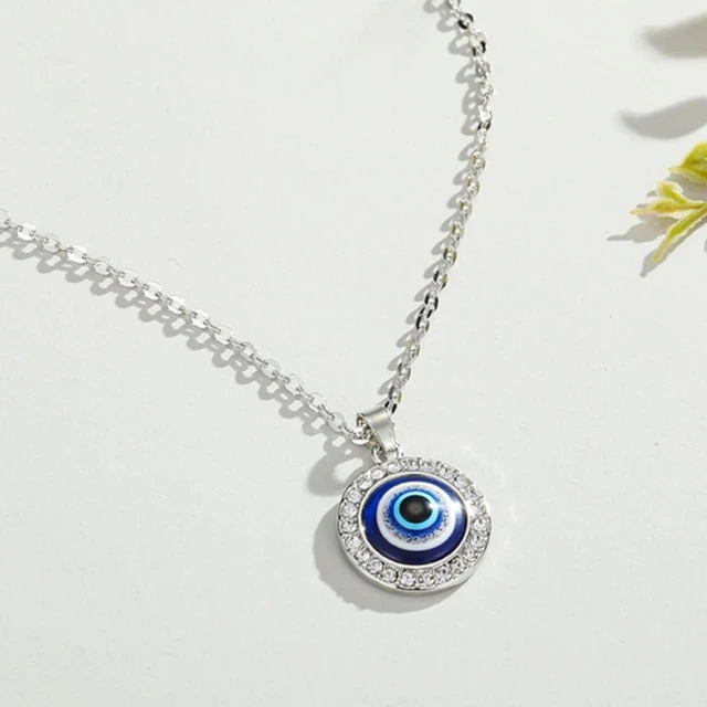 Naszyjnik choker z okiem proroka – turecki niebieski amulet Style 10