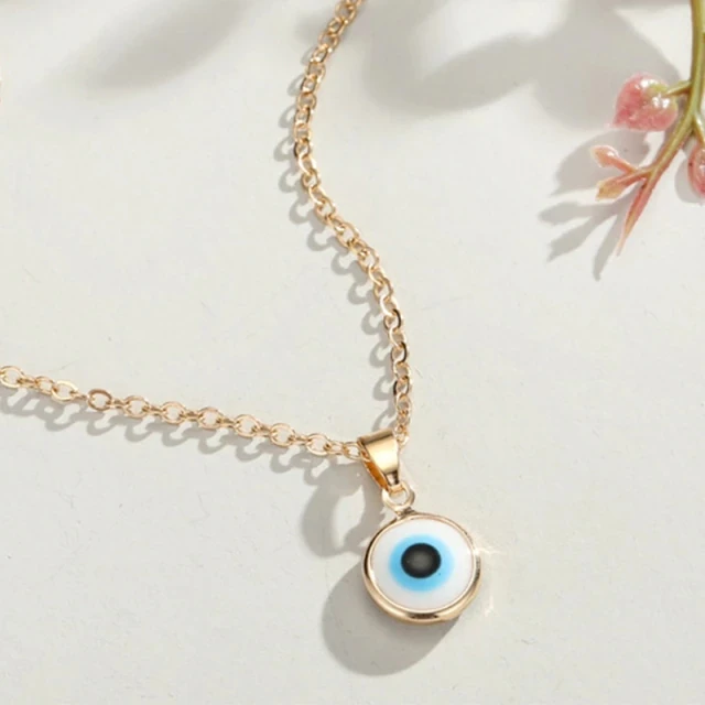 Naszyjnik choker z okiem proroka – turecki niebieski amulet Style 16