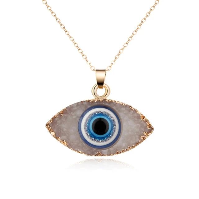 Naszyjnik choker z okiem proroka – turecki niebieski amulet Style 4