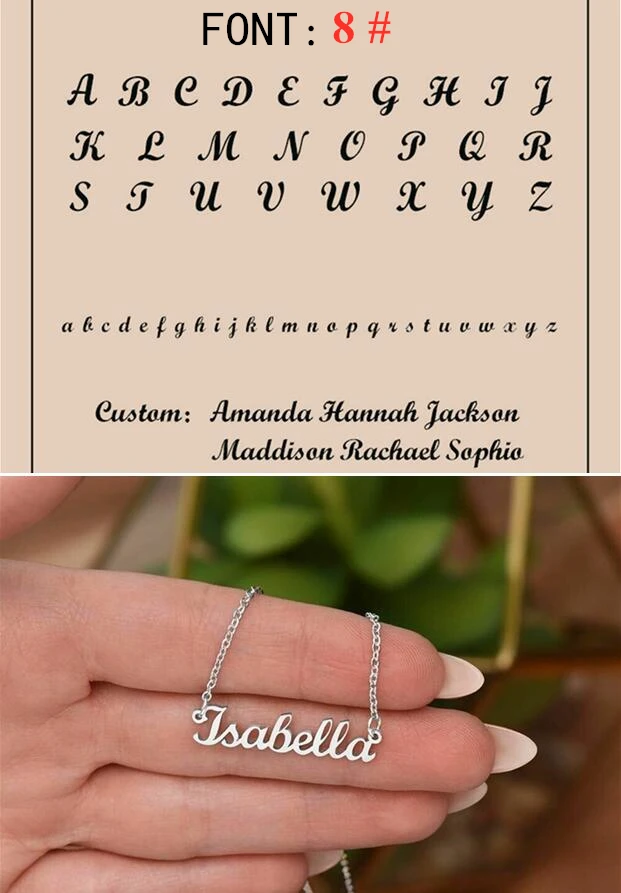 Spersonalizowany naszyjnik choker z imieniem ze stali Style8