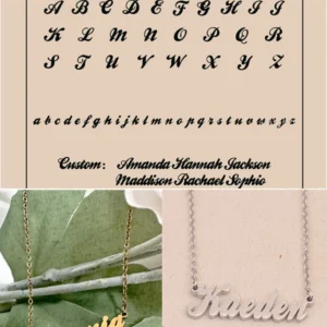 Spersonalizowany naszyjnik choker z imieniem ze stali Style9