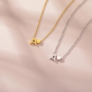 Naszyjnik choker z literą alfabetu srebrna stal 925 Wielo