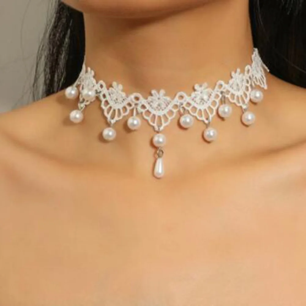 Naszyjnik koronkowy choker w stylu gotyckim 02