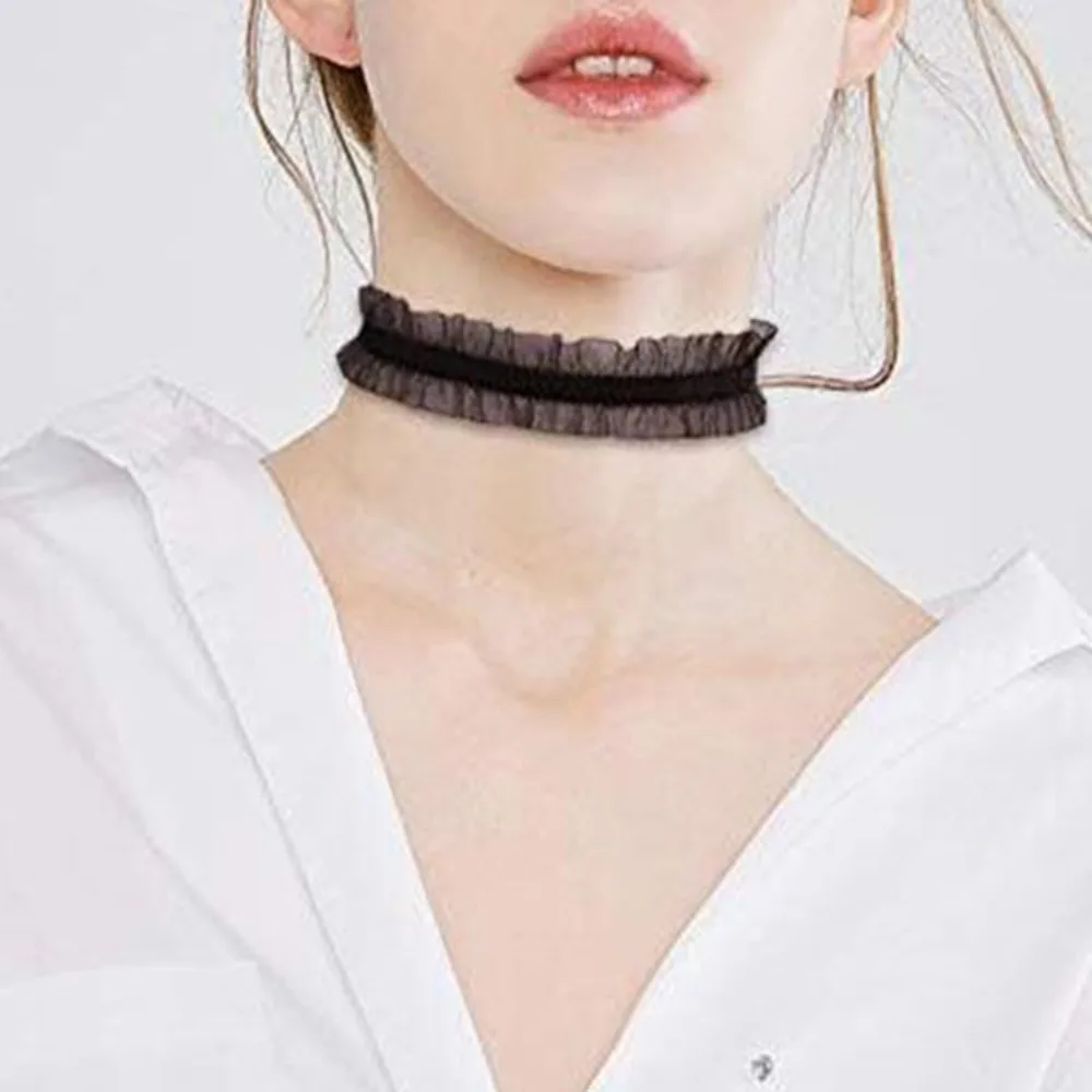 Naszyjnik koronkowy choker w stylu gotyckim 04