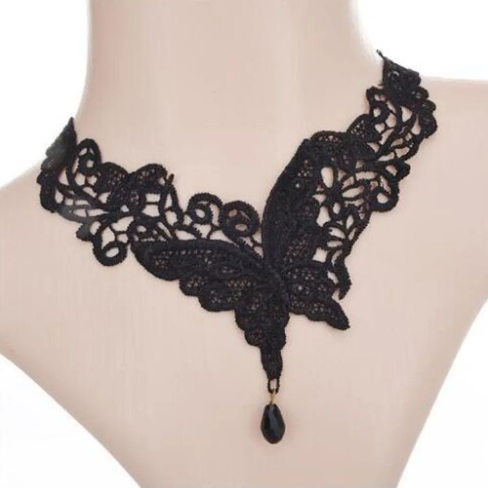 Naszyjnik koronkowy choker w stylu gotyckim 05