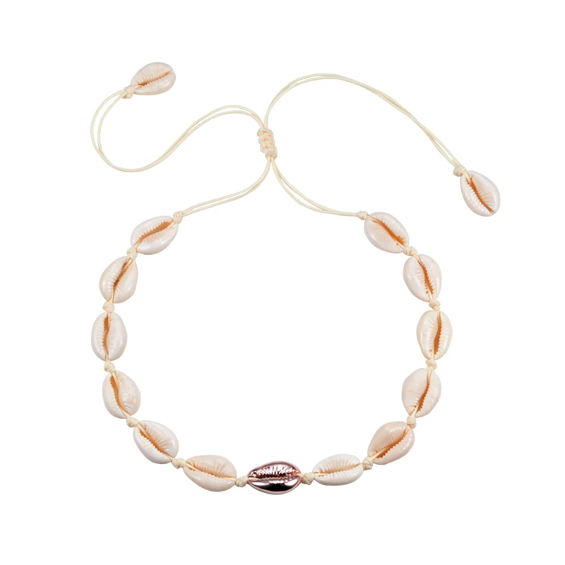 Naszyjnik z muszelkami kauri w stylu boho Styl 15