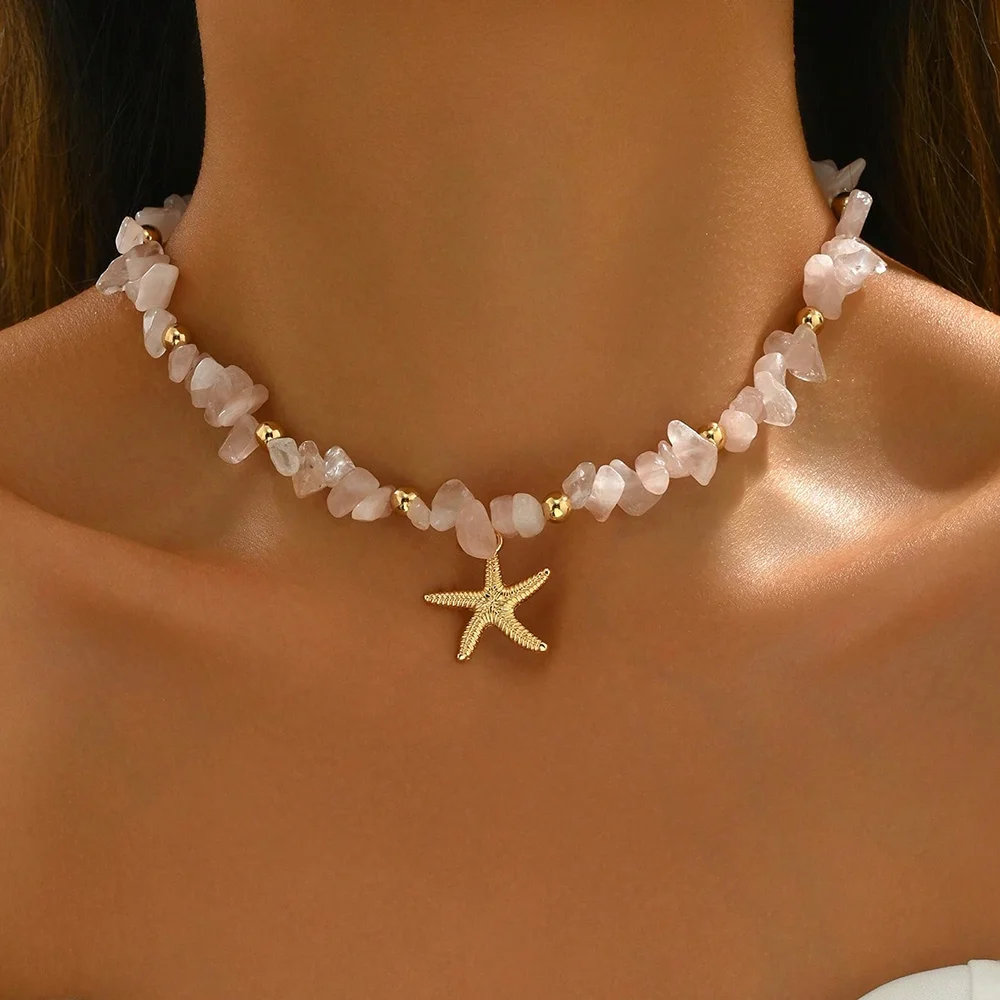Naszyjnik z muszli - letni choker w stylu boho dla kobiet Qq202576