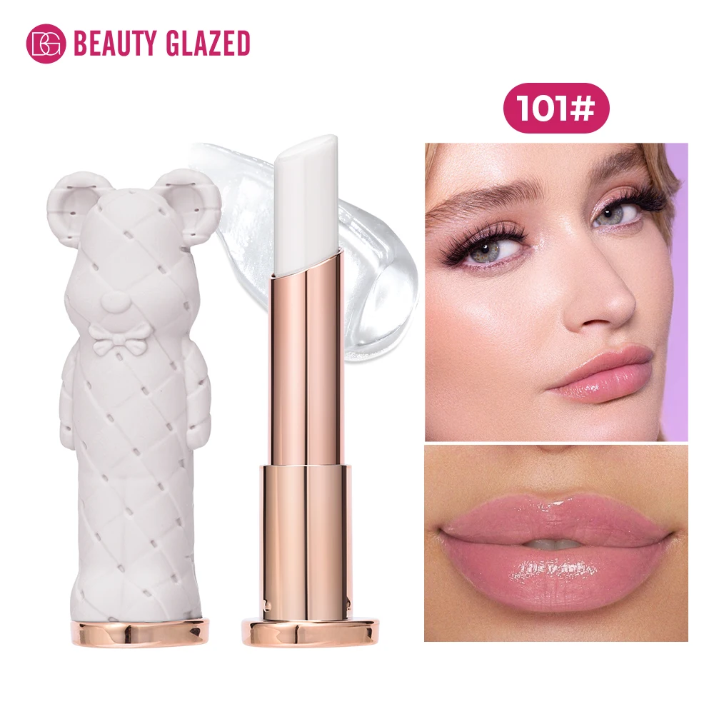 Nawilżająca pomadka do ust Beauty Glazed Bear — kolorowy balsam Khaki
