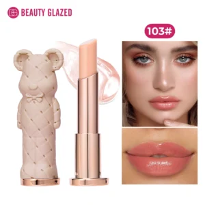 Nawilżająca pomadka do ust Beauty Glazed Bear — kolorowy balsam Jasnoszary