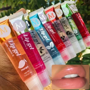 Nawilżające olejki do ust zestaw 6 sztuk argan mięta kokos Khaki