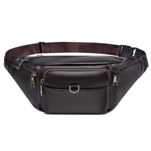 Nerka męska skóropodobna vintage crossbody saszetka Brązowy
