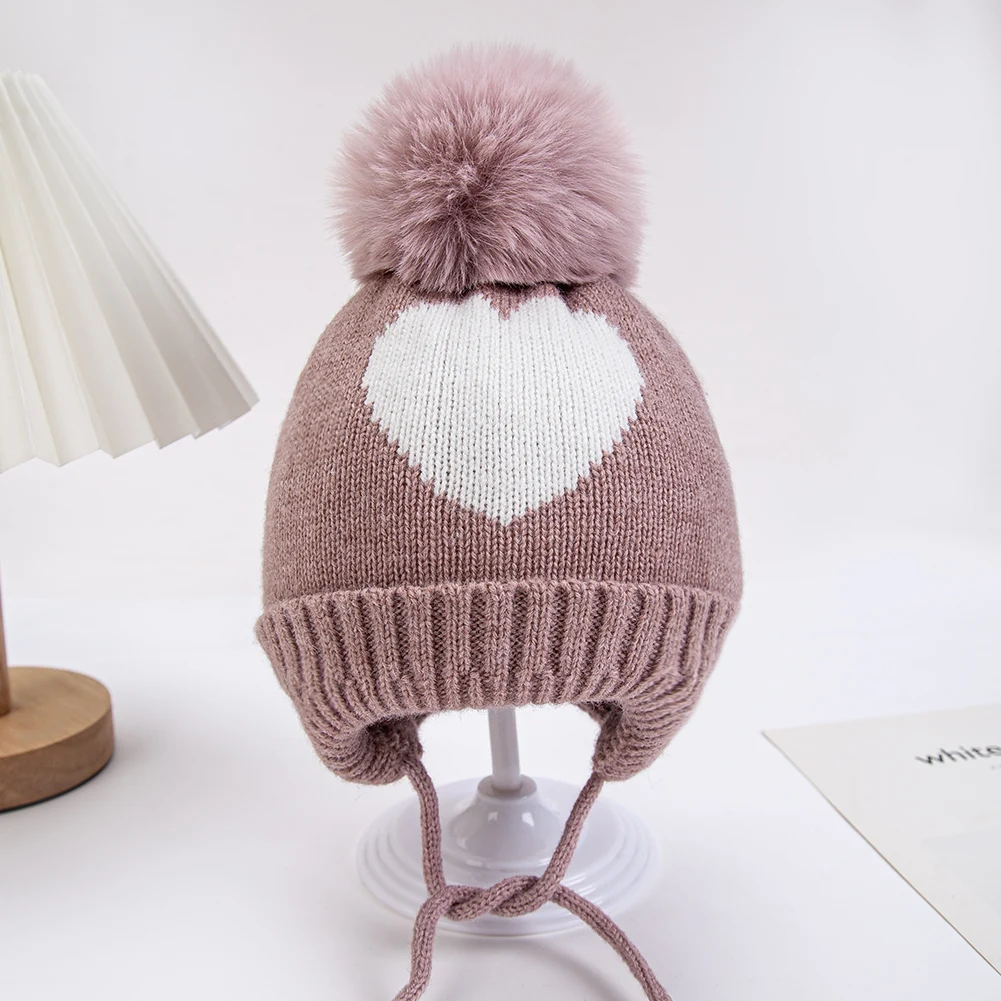 Niemowlęca czapka turban z pomponem dla dzieci Grape