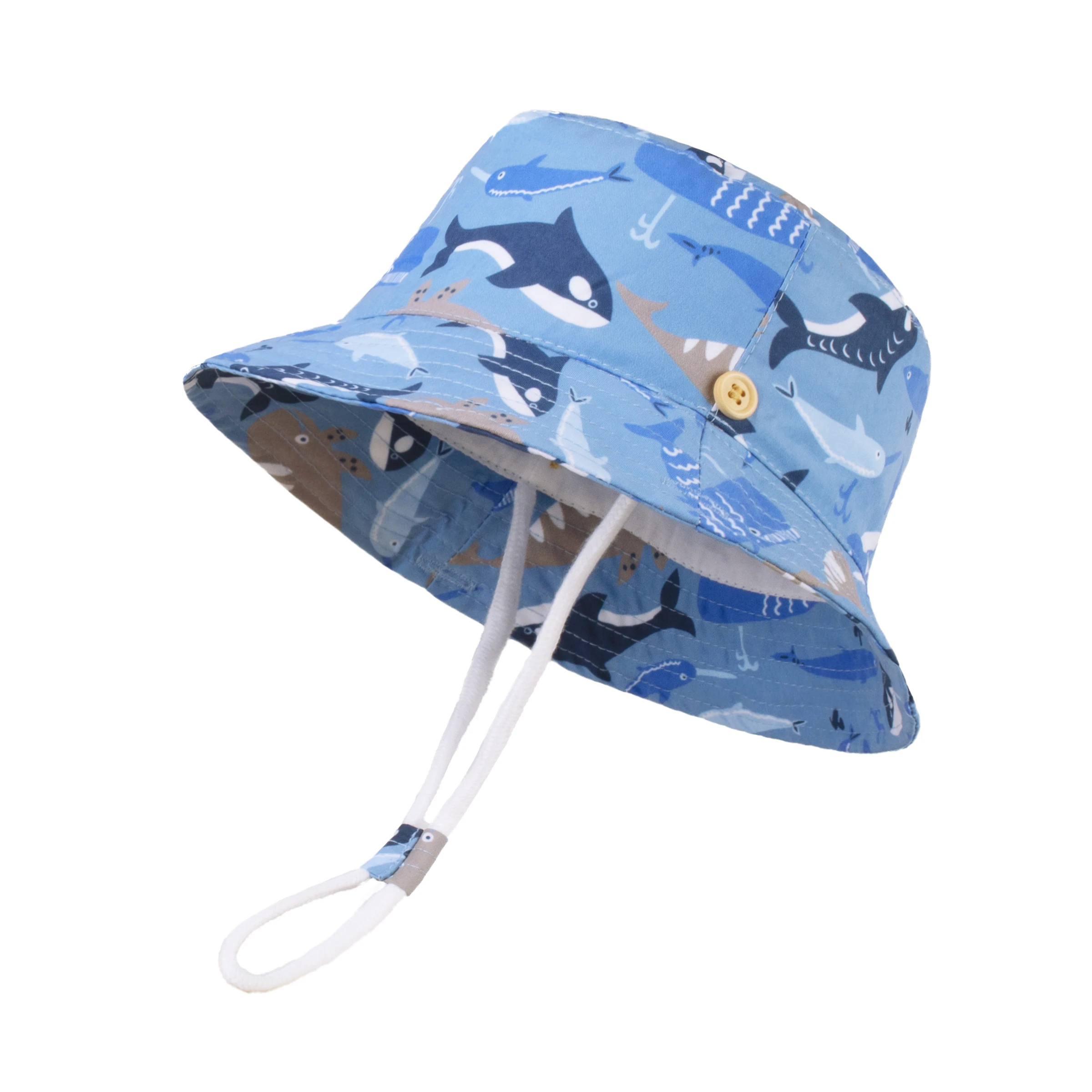 Niemowlęcy kapelusz typu bucket - przewiewna czapka dla dzieci Many fish