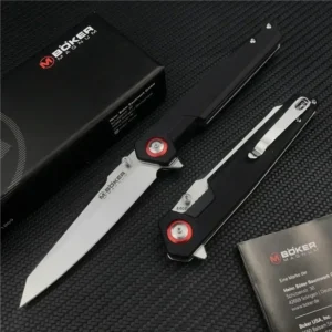 Nóż Boker Tanto premium 440B G10 do campingu i polowań Biały