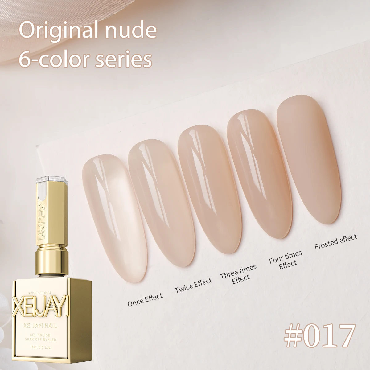 Nude żelowe lakiery do paznokci mleczne półprzezroczyste — seria herbata mleczna żółty