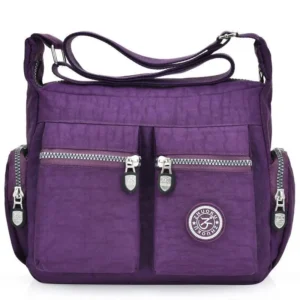 Nylonowa torebka na ramię Tilorraine crossbody — mała i solidna Fioletowy