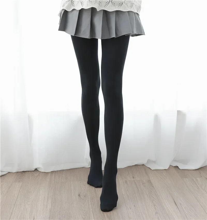 Nylonowe rajstopy lolita białe kawaii styl japoński Czarny
