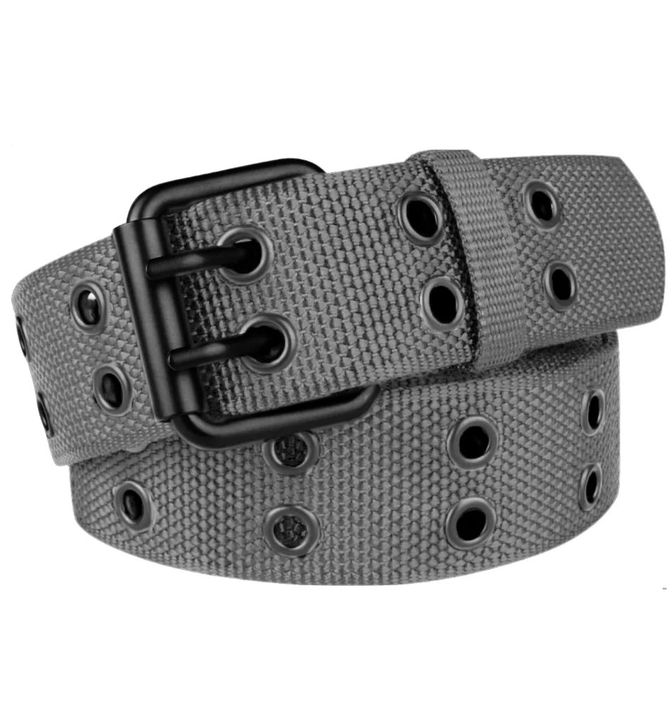 Nylonowy pasek sportowy outdoorowy z klamrą bolec 120 cm Szary