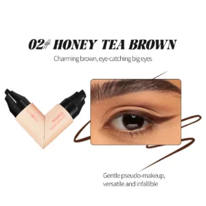 Obrotowy stempel do eyelinera 2 w 1 - wodoodporny Biały