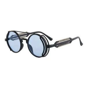 Okrągłe okulary przeciwsłoneczne w stylu steampunk gotyckie 7