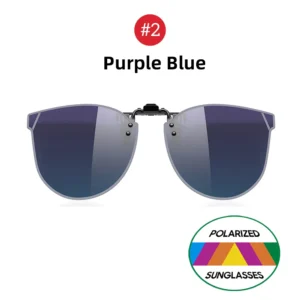 Damskie okulary przeciwsłoneczne cat eye z nakładką clip-on Fioletowy