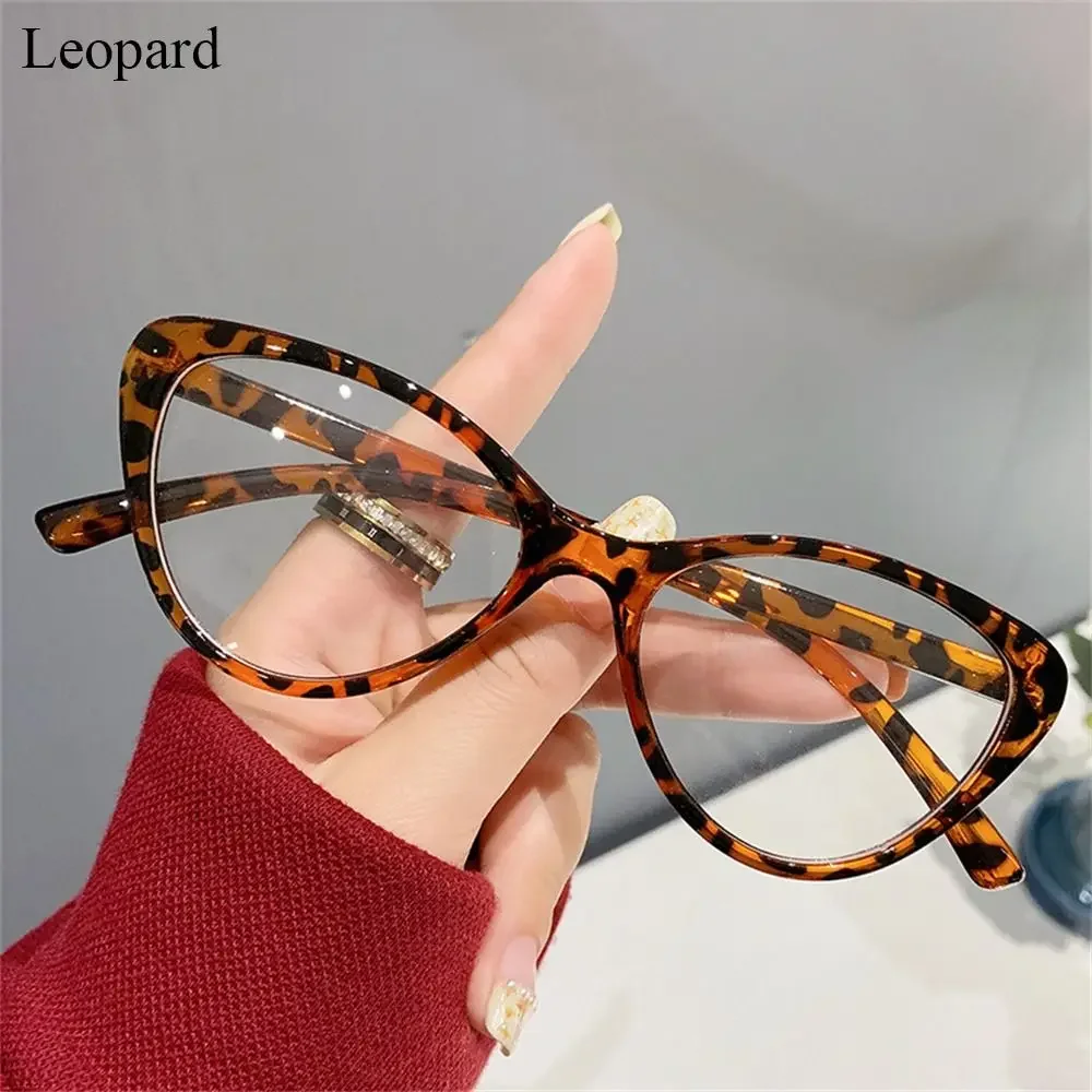 Damskie okulary do komputera z filtrem niebieskiego światła Leopard