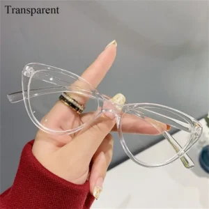 Damskie okulary do komputera z filtrem niebieskiego światła Transparent