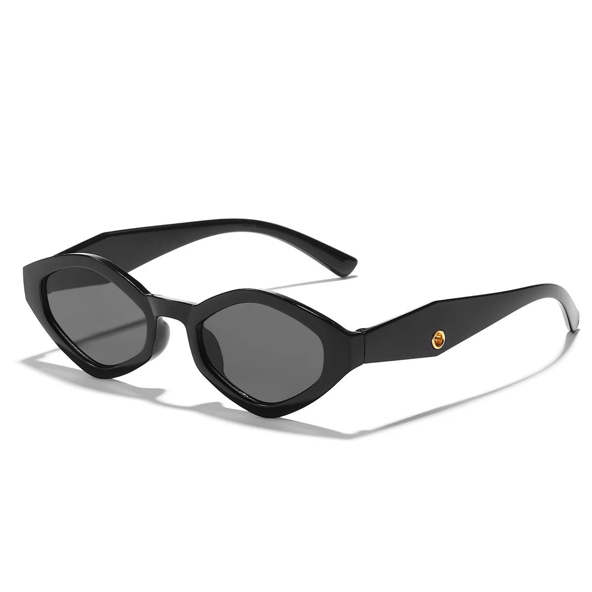 Okulary przeciwsłoneczne kocie oko vintage z ochroną UV400 Czarny