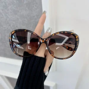 Okulary przeciwsłoneczne kocie oko w stylu vintage, damskie i męskie Leopardbrown
