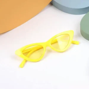 Okulary przeciwsłoneczne dla dzieci kocie oko z filtrem UV400 Żółty