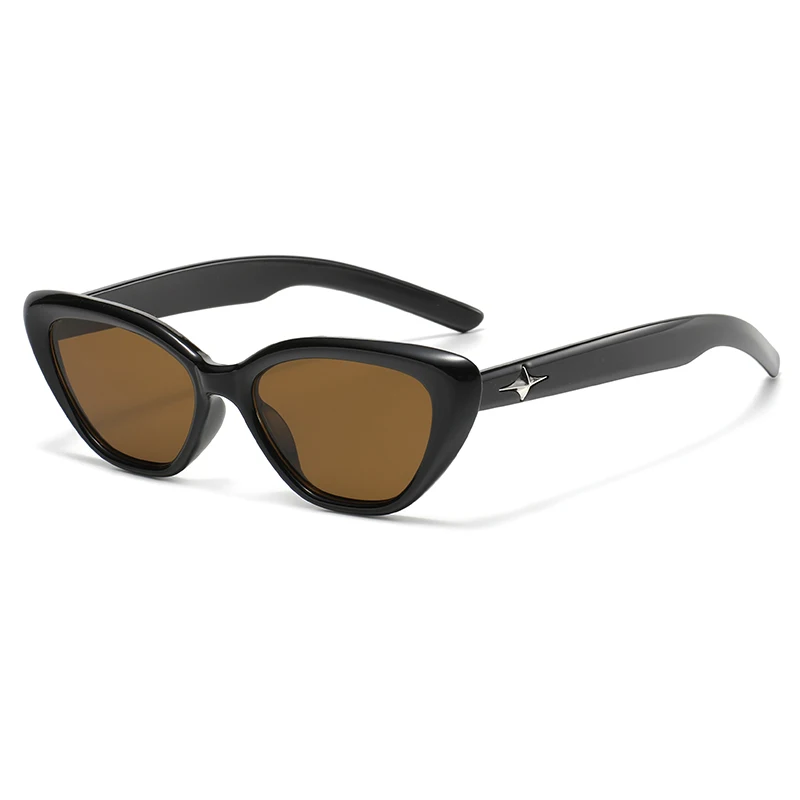 Okulary przeciwsłoneczne damskie kocie oko Cat Eye UV400 Czarny