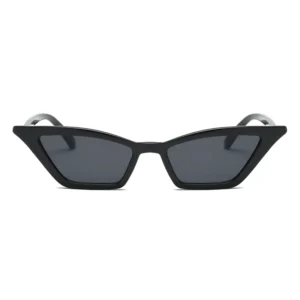 Okulary przeciwsłoneczne damskie kocie oko UV400 - małe, retro Czarny