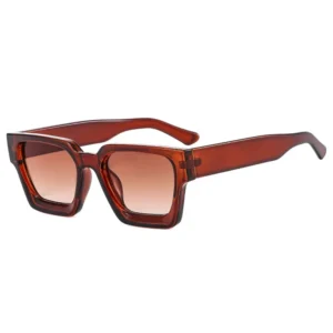 Okulary przeciwsłoneczne kwadratowe vintage UV400 unisex D