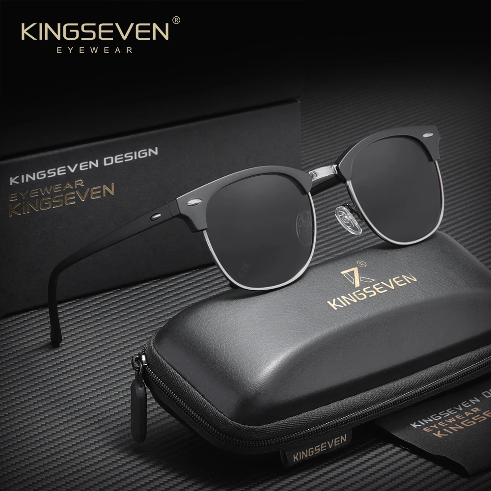 Okulary przeciwsłoneczne KINGSEVEN z polaryzacją i filtrem UV400 Szary