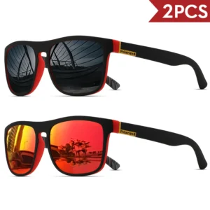 Klasyczne okulary przeciwsłoneczne sportowe z polaryzacją UV400 (2 sztuki) 6