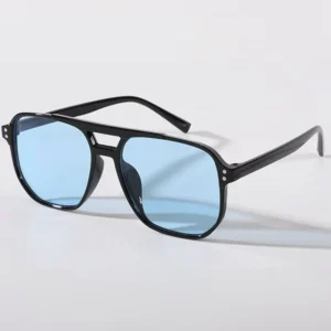 Okulary przeciwsłoneczne vintage kwadratowe unisex Niebieski