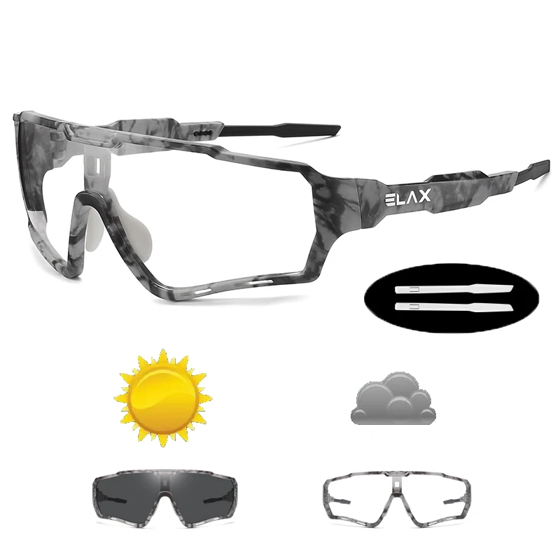 Sportowe okulary rowerowe fotochromowe dla mężczyzn i kobiet Ap9