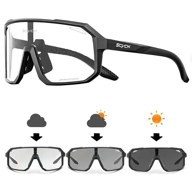 Okulary rowerowe fotochromowe z filtrem UV - sportowe Dz s62 ph 01