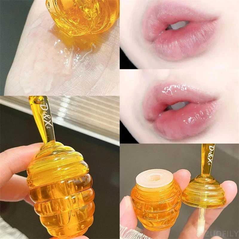 Olejek do ust w słoiczku miodowym – nawilżający lip oil owocowy Błękitny