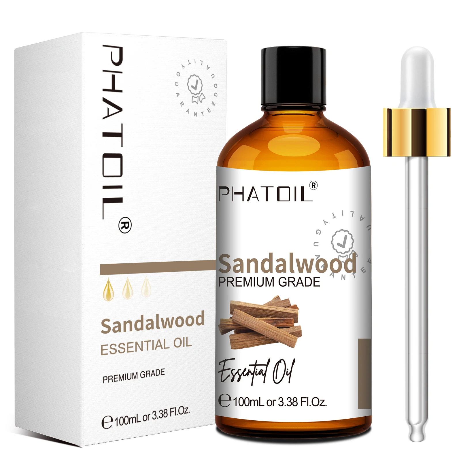 Olejki aromaterapeutyczne PHATOIL 100 ml — eukaliptus, lawenda i inne Beżowy