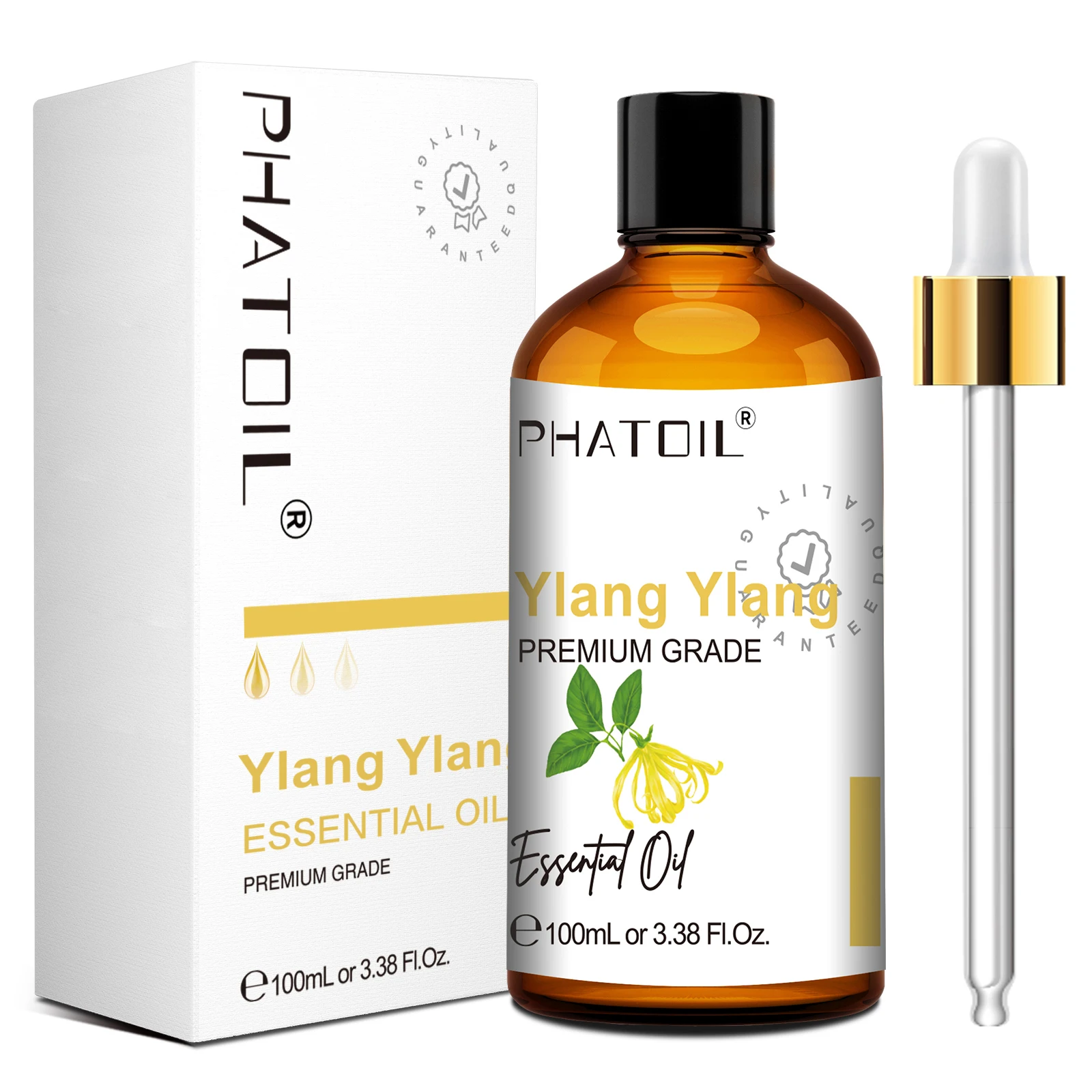 Olejki aromaterapeutyczne PHATOIL 100 ml — eukaliptus, lawenda i inne Czarny